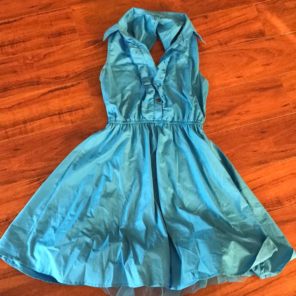 Girls blue summer dress
